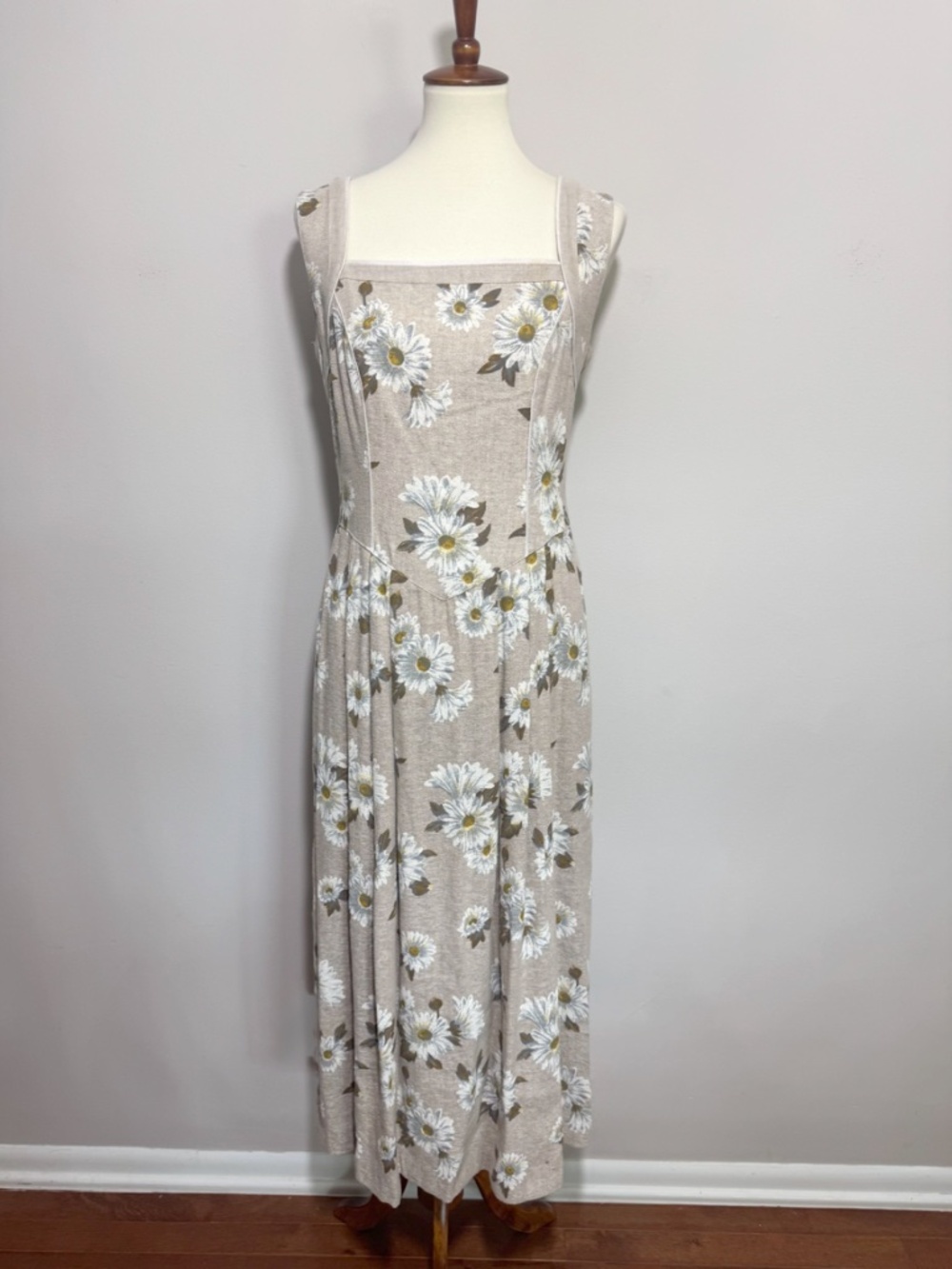 Vintage Julius Lang Flax Linen Blend Daisy Dress - Picture 6 of 15